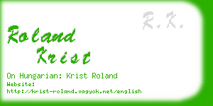 roland krist business card